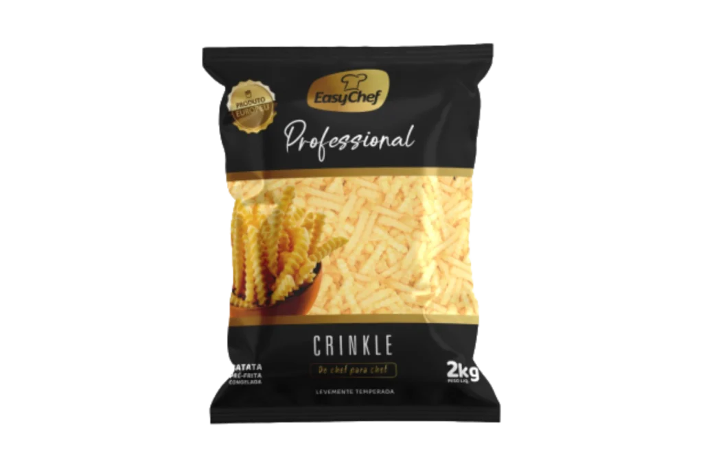 pacote de batata frita easy chef professional corte crinkle